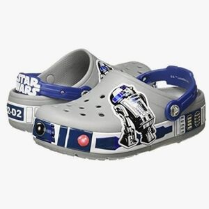 Crocs C6 Crocband Light-Up R2D2 Star Wars Gray Blue Sabot Clog
